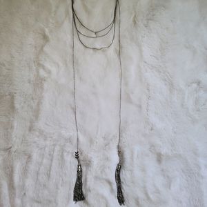 Silver multilayer necklace